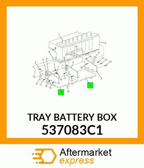 TRAY BATTERY BOX 537083C1