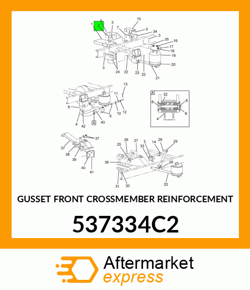 GUSSET FRONT CROSSMEMBER REINFORCEMENT 537334C2