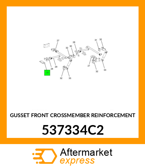 GUSSET FRONT CROSSMEMBER REINFORCEMENT 537334C2