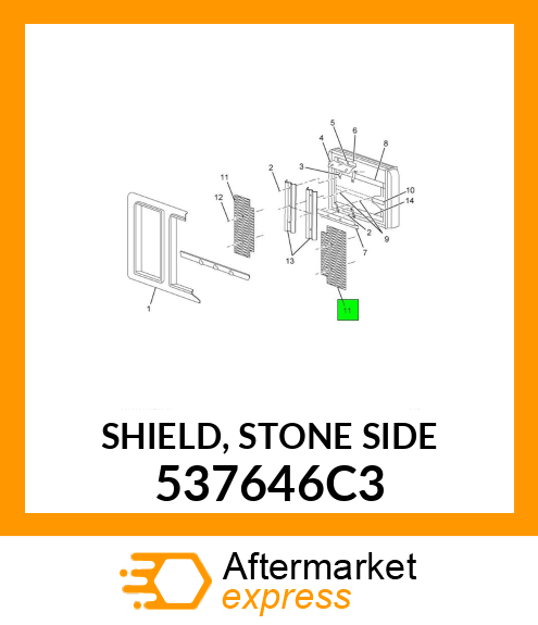 SHIELD, STONE SIDE 537646C3