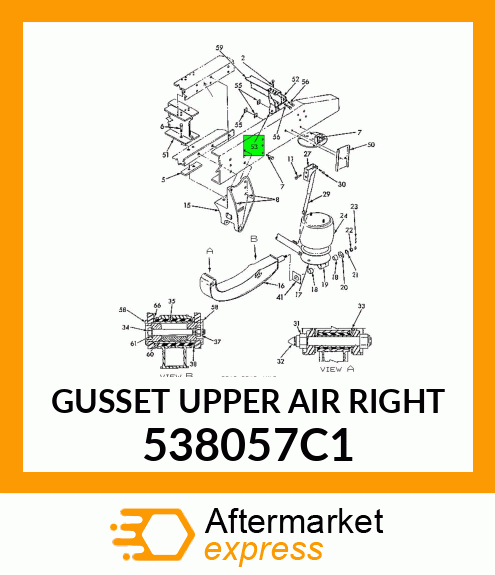 GUSSET UPPER AIR RIGHT 538057C1