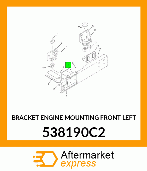 BRACKET ENGINE MOUNTING FRONT LEFT 538190C2