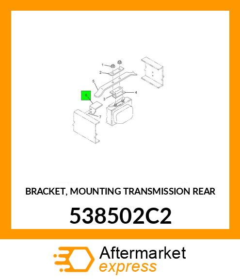 BRACKET, MOUNTING TRANSMISSION REAR 538502C2