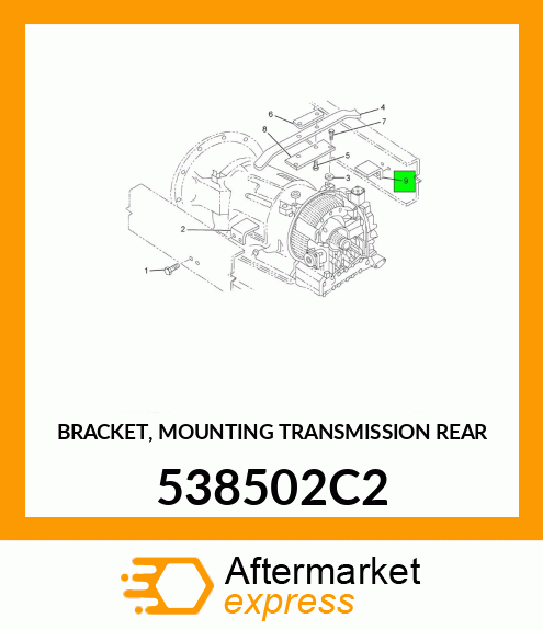 BRACKET, MOUNTING TRANSMISSION REAR 538502C2