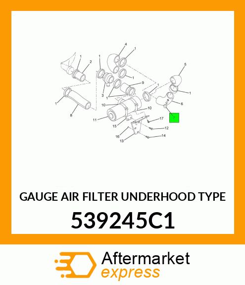 GAUGE AIR FILTER UNDERHOOD TYPE 539245C1