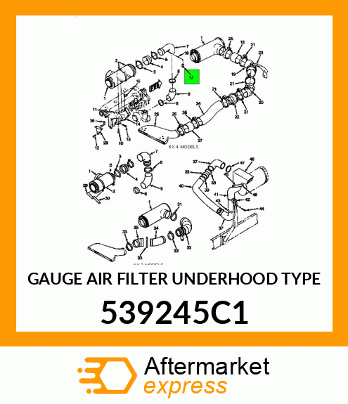 GAUGE AIR FILTER UNDERHOOD TYPE 539245C1