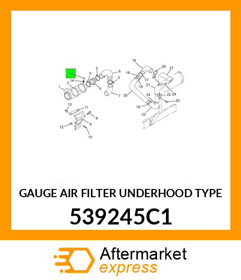 GAUGE AIR FILTER UNDERHOOD TYPE 539245C1