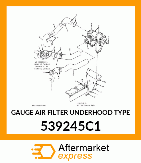 GAUGE AIR FILTER UNDERHOOD TYPE 539245C1