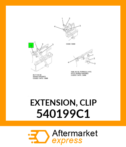 EXTENSION, CLIP 540199C1