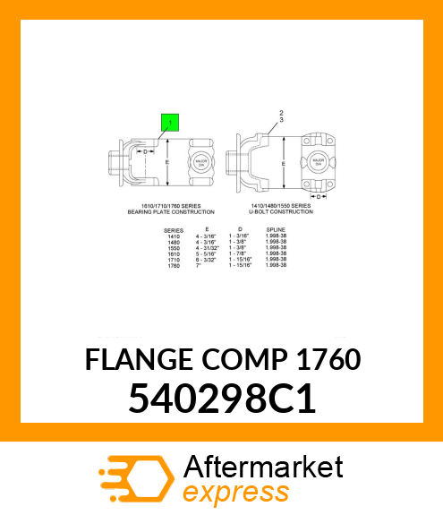 FLANGE COMP 1760 540298C1