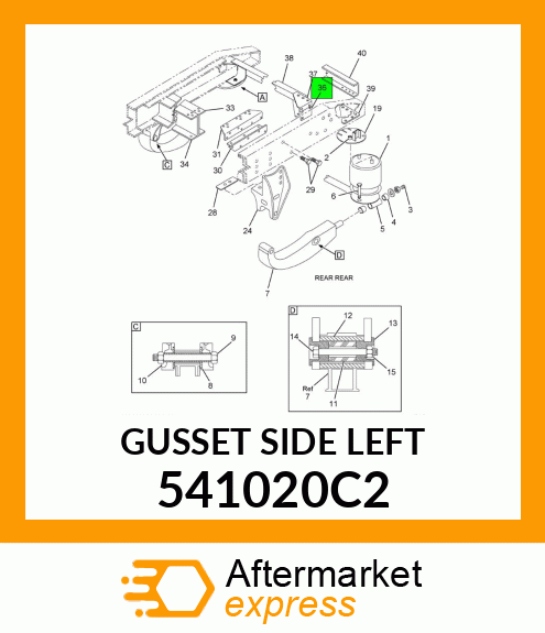 GUSSET SIDE LEFT 541020C2