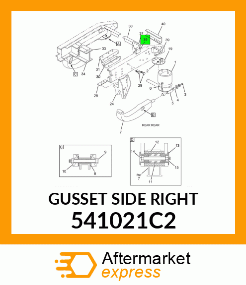 GUSSET SIDE RIGHT 541021C2