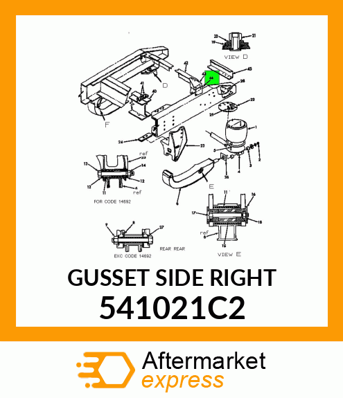 GUSSET SIDE RIGHT 541021C2