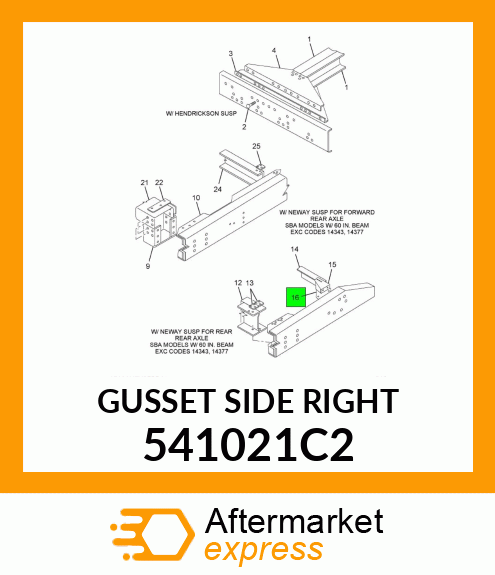 GUSSET SIDE RIGHT 541021C2