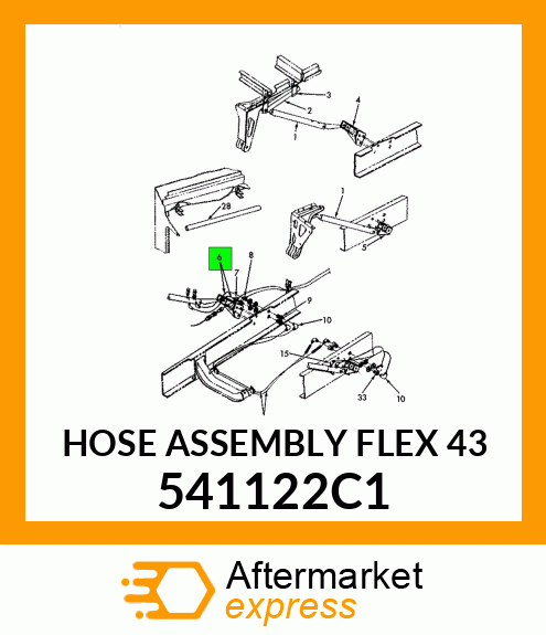 HOSE ASSEMBLY FLEX 43" 541122C1