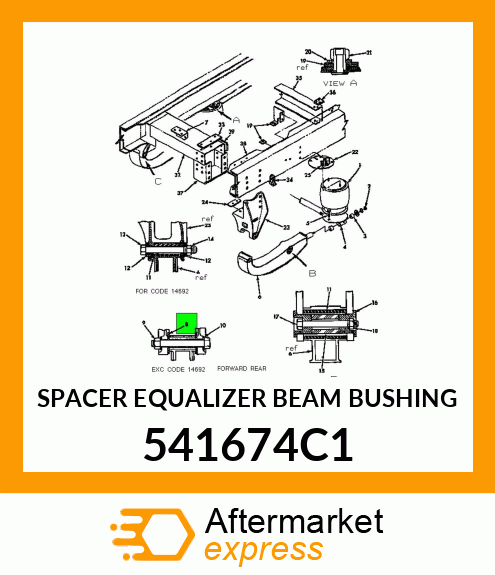 SPACER EQUALIZER BEAM BUSHING 541674C1