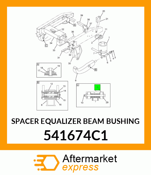 SPACER EQUALIZER BEAM BUSHING 541674C1