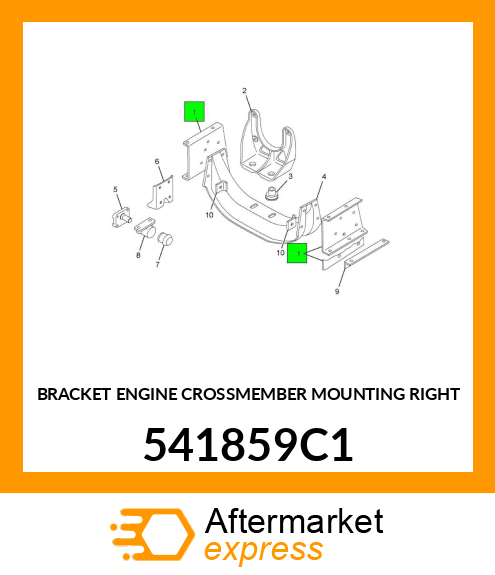 BRACKET ENGINE CROSSMEMBER MOUNTING RIGHT 541859C1