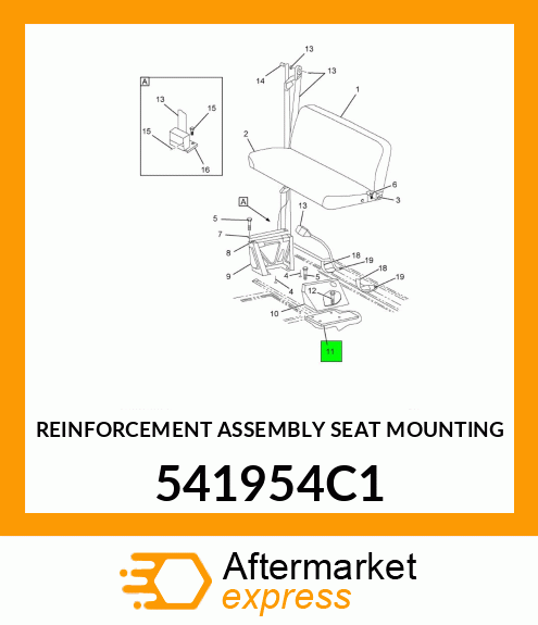 REINFORCEMENT ASSEMBLY SEAT MOUNTING 541954C1