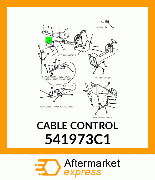 CABLE CONTROL 541973C1