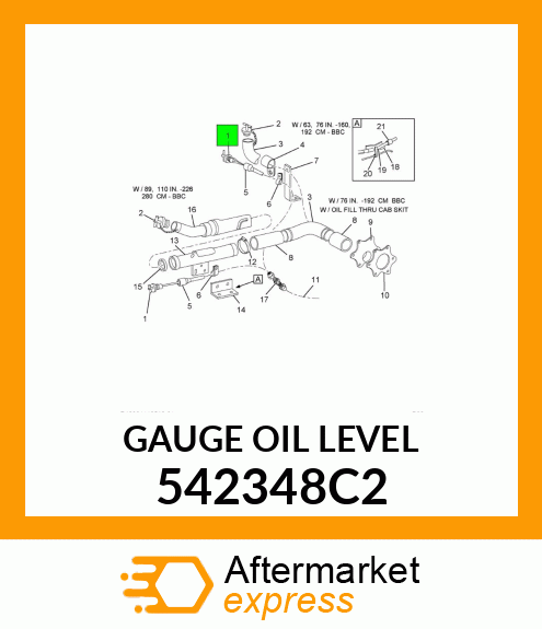 GAUGE OIL LEVEL 542348C2