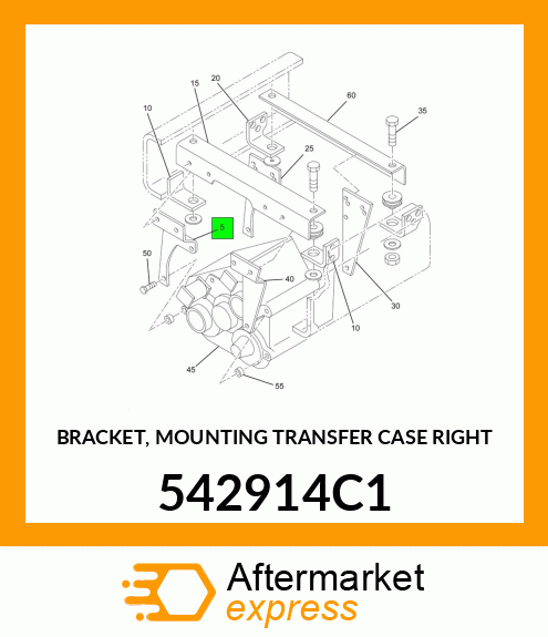 BRACKET, MOUNTING TRANSFER CASE RIGHT 542914C1