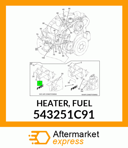 HEATER, FUEL 543251C91