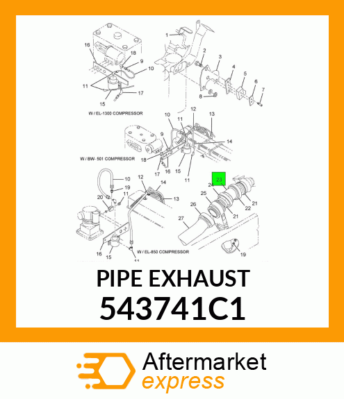 PIPE EXHAUST 543741C1