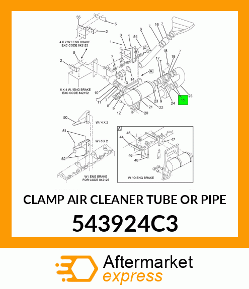 CLAMP AIR CLEANER TUBE OR PIPE 543924C3