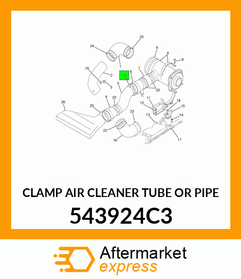 CLAMP AIR CLEANER TUBE OR PIPE 543924C3