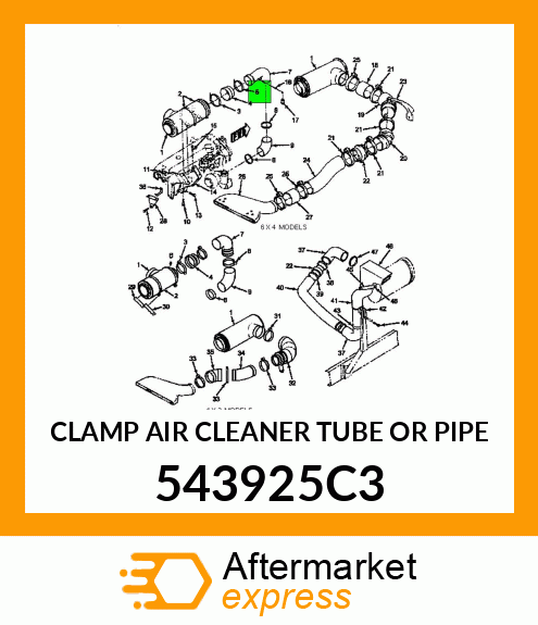 CLAMP AIR CLEANER TUBE OR PIPE 543925C3