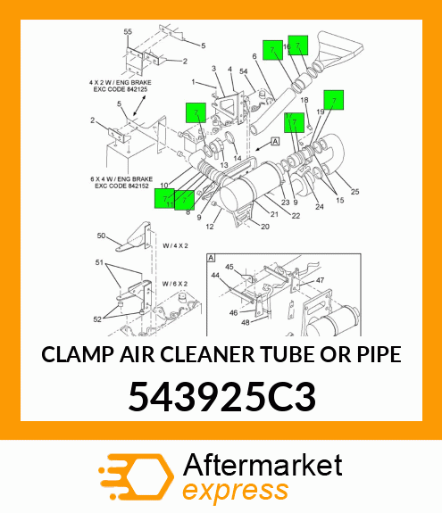 CLAMP AIR CLEANER TUBE OR PIPE 543925C3