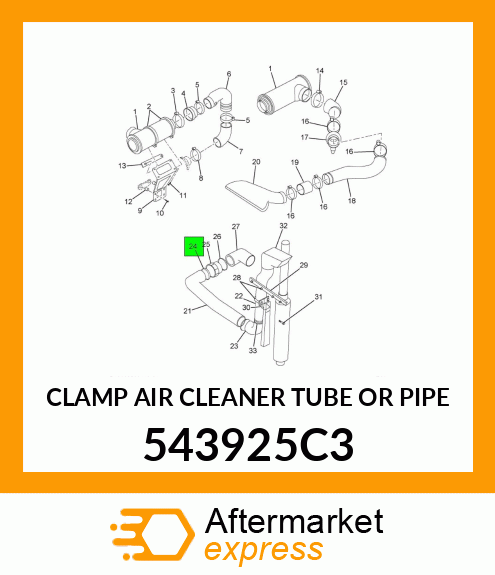 CLAMP AIR CLEANER TUBE OR PIPE 543925C3