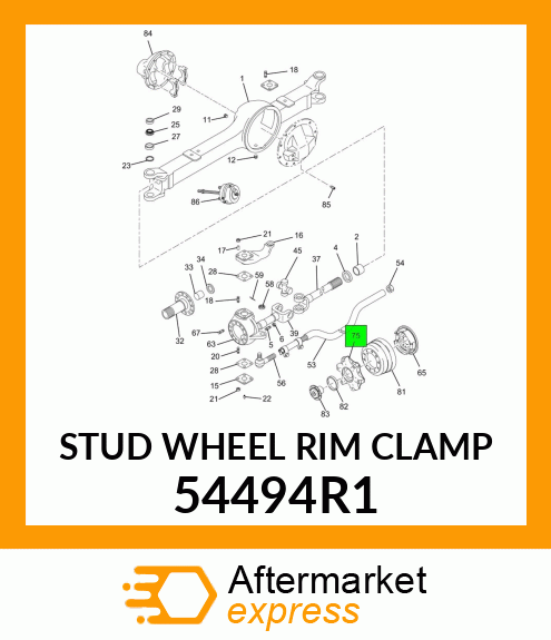 STUD WHEEL RIM CLAMP 54494R1