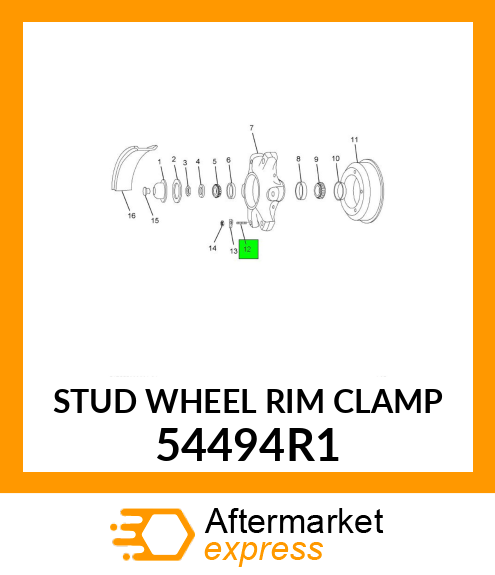 STUD WHEEL RIM CLAMP 54494R1