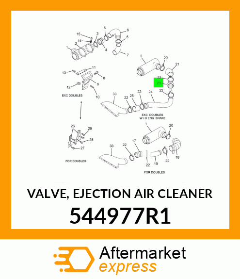 VALVE, EJECTION AIR CLEANER 544977R1