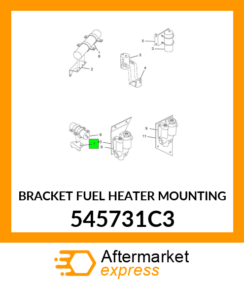 BRACKET FUEL HEATER MOUNTING 545731C3