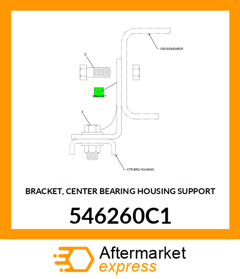 BRACKET, CENTER BEARING HOUSING SUPPORT 546260C1