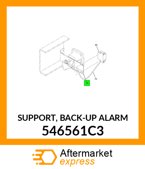 SUPPORT, BACK-UP ALARM 546561C3
