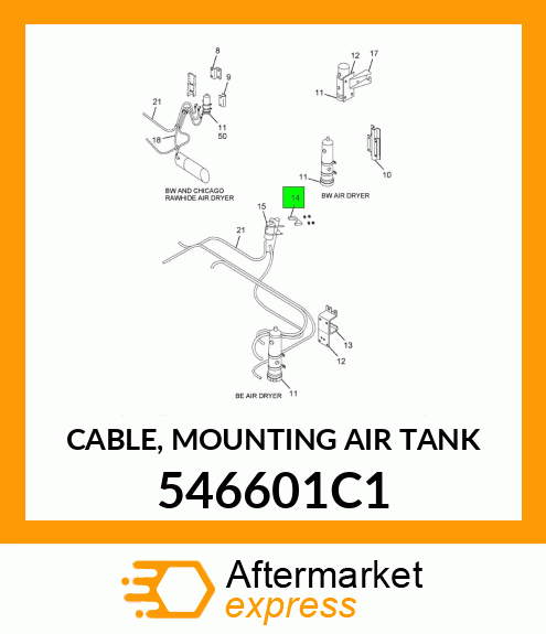 CABLE, MOUNTING AIR TANK 546601C1
