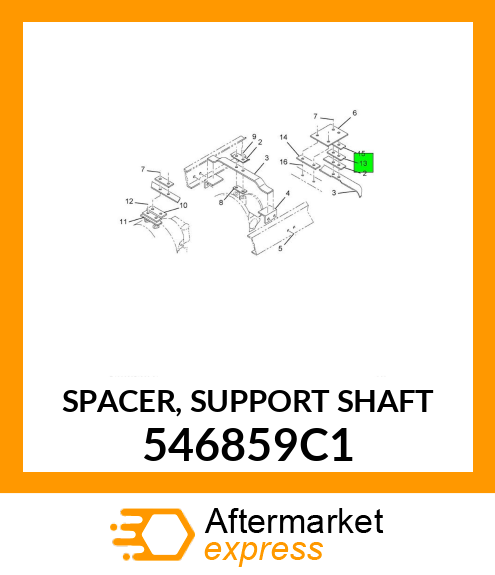 SPACER, SUPPORT SHAFT 546859C1