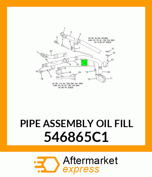 PIPE ASSEMBLY OIL FILL 546865C1