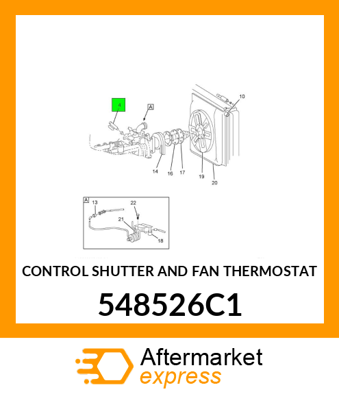 CONTROL SHUTTER AND FAN THERMOSTAT 548526C1