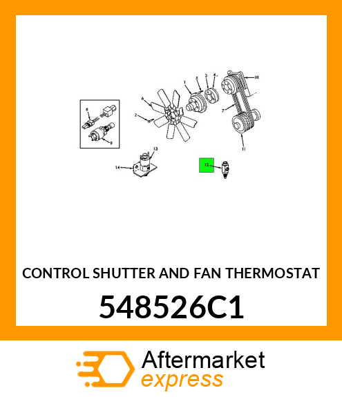 CONTROL SHUTTER AND FAN THERMOSTAT 548526C1