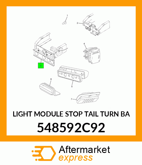 LIGHT MODULE STOP TAIL TURN BA 548592C92