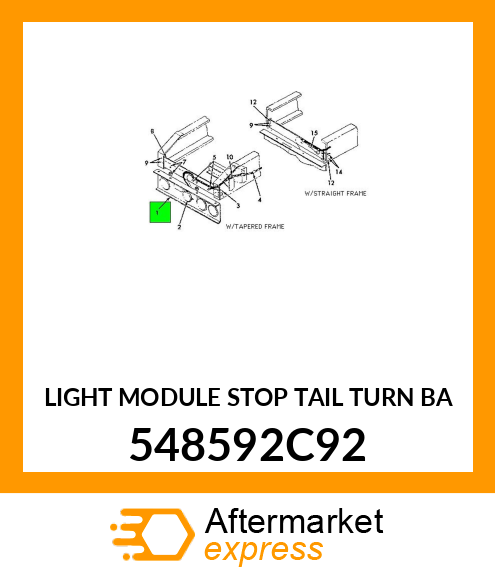 LIGHT MODULE STOP TAIL TURN BA 548592C92