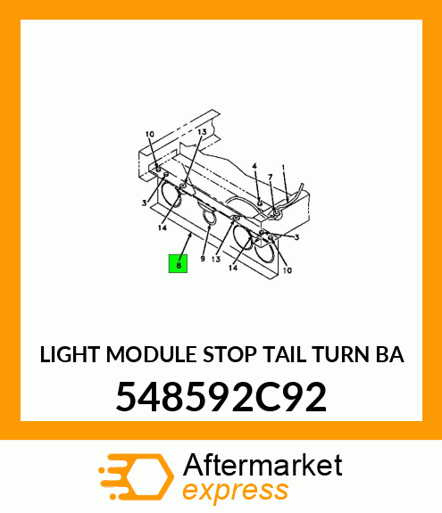 LIGHT MODULE STOP TAIL TURN BA 548592C92