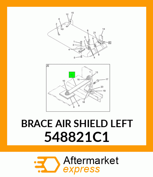 BRACE AIR SHIELD LEFT 548821C1