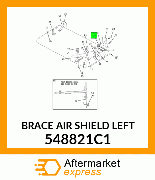 BRACE AIR SHIELD LEFT 548821C1