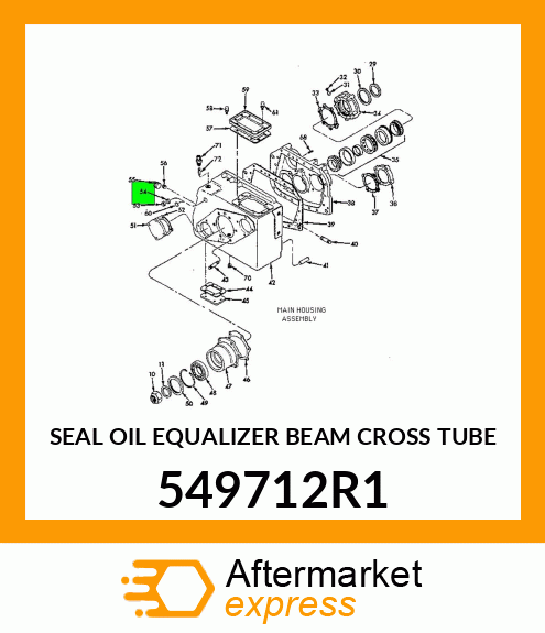 SEAL OIL EQUALIZER BEAM CROSS TUBE 549712R1